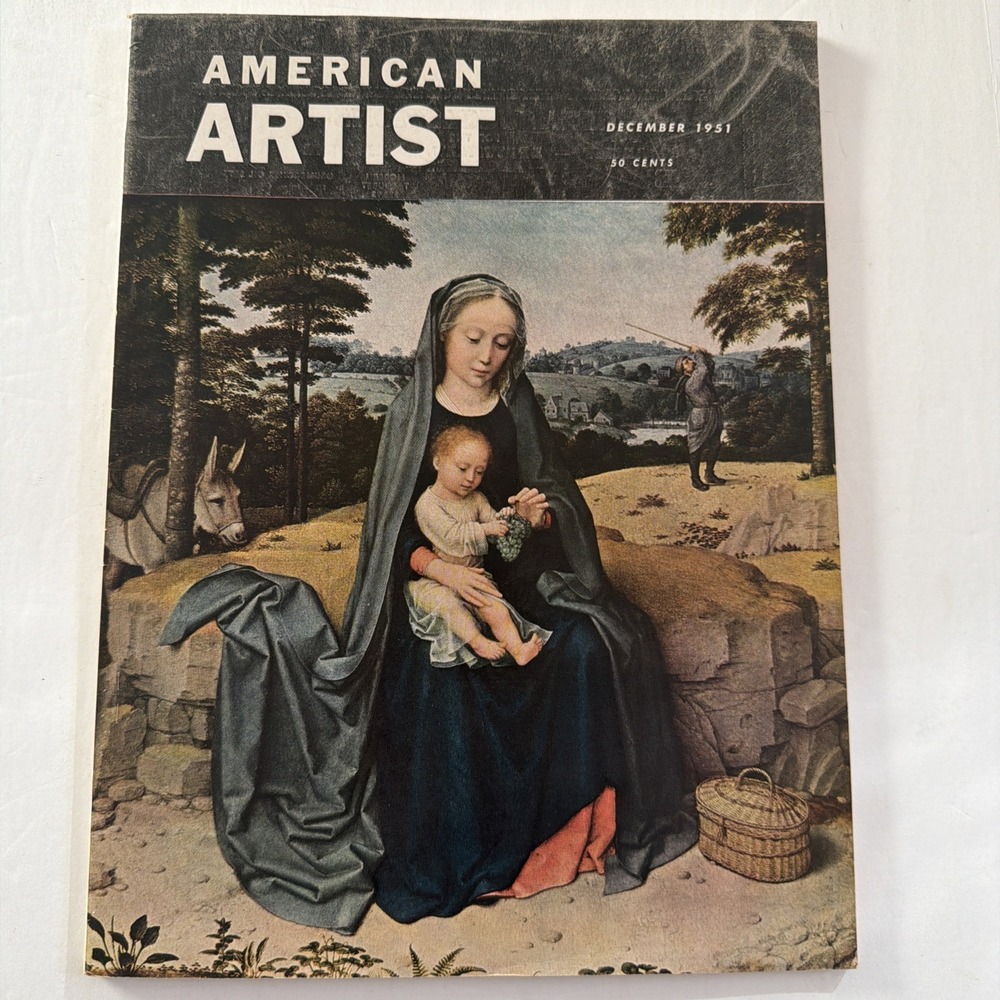 American Artist Magazine Dec 1951 Dan Lutz Howard Pyle Gerard David Rico Lebrun